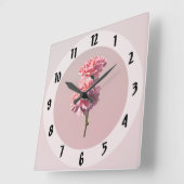Horloge Carrée Two Pink (Angle)