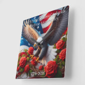 Horloge Carrée U.S.A. 250th Anniversary Commemorative (Angle)