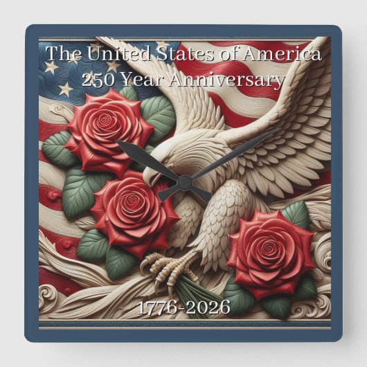 Horloge Carrée U.S.A. 250th Anniversary Commemorative (Recto)