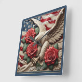 Horloge Carrée U.S.A. 250th Anniversary Commemorative (Angle)