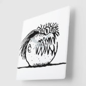 Horloge Carrée Ugly fantasy monstre drawing (Angle)