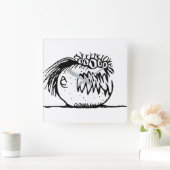 Horloge Carrée Ugly fantasy monstre drawing (Maison)