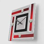 Horloge Carrée Ultra Modern Contemporary Wall Clock (Angle)