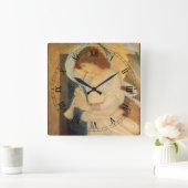 Horloge Carrée Un ange joue à Flageolet par Burne Jones (Maison)