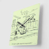 Horloge Carrée Un nouveau tour (Angle)