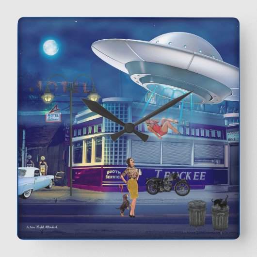 Horloge Carrée Un nouvel agent de bord (Recto)