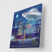 Horloge Carrée Un nouvel agent de bord (Angle)