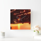 Horloge Carrée Un stage (Maison)