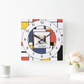 Horloge Carrée Un superbe néoplasticisme Art Monogramme. Lettre U (Maison)