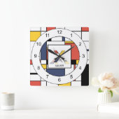 Horloge Carrée Un superbe néoplasticisme Art Monogramme. Lettre X (Maison)