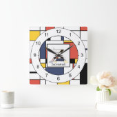 Horloge Carrée Un superbe néoplasticisme Art Monogramme. Lettre Z (Maison)