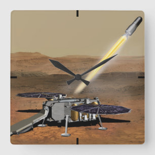 Horloge Carrée Un Véhicule Mars Ascent A Été Lancé Depuis Mars.