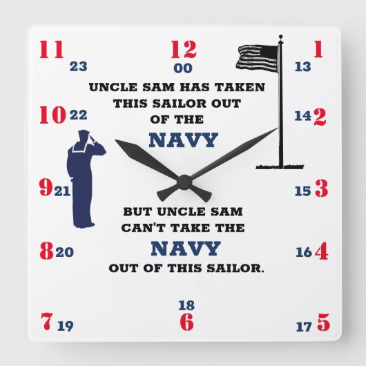 HORLOGE CARRÉE UNCLE SAM A SORTI CE NAVIGATEUR DE LA (Recto)