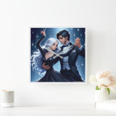 Horloge Carrée Under The Sky - Romantic Wall Clock (Maison)