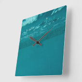 Horloge Carrée Underwater Pool Glam 2 (Angle)
