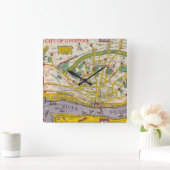 Horloge Carrée Une carte de Merseyside, Liverpool (Maison)