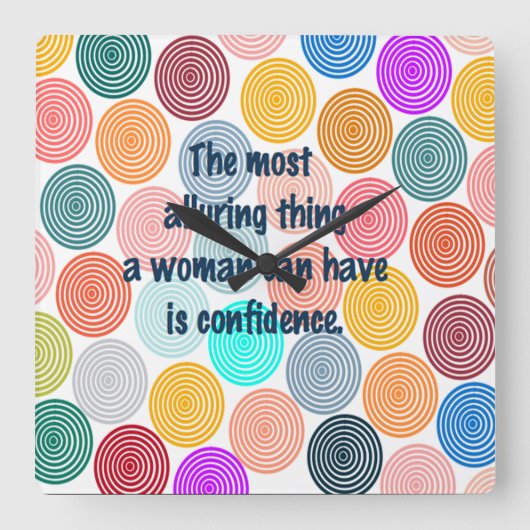 Horloge Carrée Une femme séduisante (Recto)