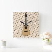 Horloge Carrée Une jolie guitare (Maison)