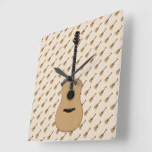 Horloge Carrée Une jolie guitare (Angle)