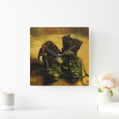 Horloge Carrée Une paire de chaussures de Vincent van Gogh (Maison)
