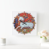 Horloge Carrée UNICORN, Blanc (Maison)