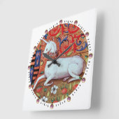 Horloge Carrée UNICORN, Blanc (Angle)