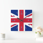 Horloge Carrée Union Jack Clock (Maison)