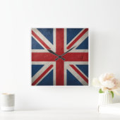 Horloge Carrée Union Jack flag (Maison)