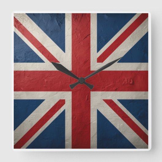 Horloge Carrée Union Jack flag (Recto)