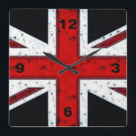 Horloge Carrée Union Jack robuste<br><div class="desc">Union Jack robuste</div>