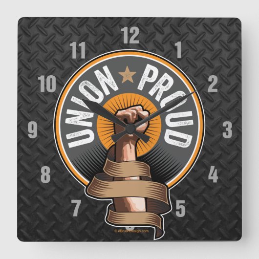 Horloge Carrée Union Proud Square Wall Clock (Recto)