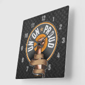 Horloge Carrée Union Proud Square Wall Clock (Angle)