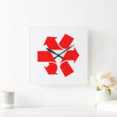 Horloge Carrée Unrecycle Symbole (Maison)