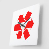 Horloge Carrée Unrecycle Symbole (Angle)