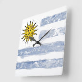 Horloge Carrée Uruguay (Angle)
