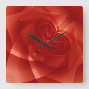 Horloge Carrée USA, Colorado, Lafayette. Montage de roses rouges