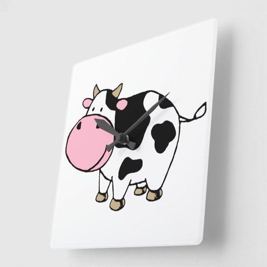 Horloge Carrée Vache (Angle)