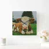 Horloge Carrée Vaches (Maison)