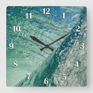 Horloge Carrée Vague de pipeline