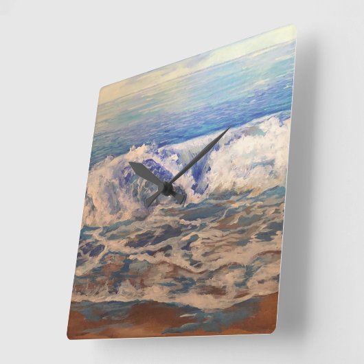 Horloge Carrée vagues (Angle)