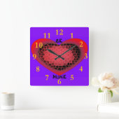 Horloge Carrée Valentine (Maison)