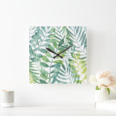 Horloge Carrée Valse Frond - Feuilles Frond Palm (Maison)