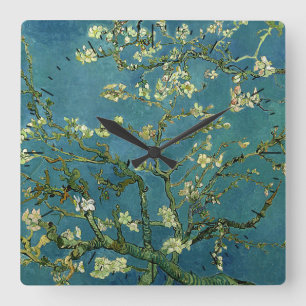 Horloge Carrée Van Gogh Almond Blossoms Timepiece