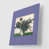 Horloge Carrée Van Gogh Iris Lavendar (Angle)