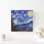 Horloge Carrée Van Gogh , Starry Night (Maison)