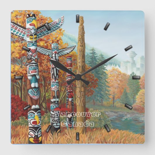 Horloge Carrée Vancouver Clock (Recto)