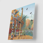 Horloge Carrée Vancouver Clock (Angle)