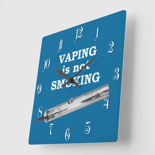 Horloge Carrée Vaping (Angle)