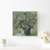 Horloge Carrée Vase des fleurs de Claude Monet (Maison)