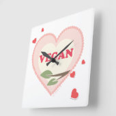 Horloge Carrée Vegan (Angle)